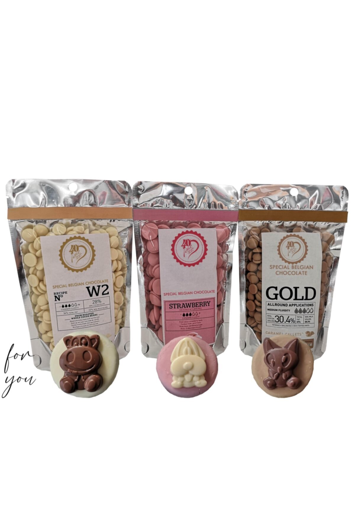 Callebaut Beyaz Çikolata 100 gr Çilekli Çikolata 100 gr Karamelli Çikolata 100 gr