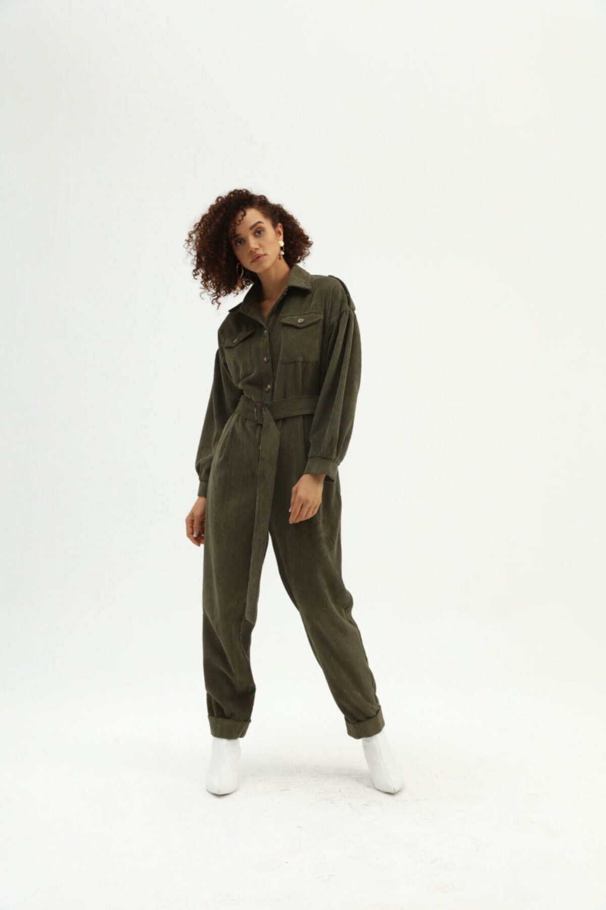 ATHI OFFICIAL Ath 0011 Tıffany Fitilli Kadife Tulum