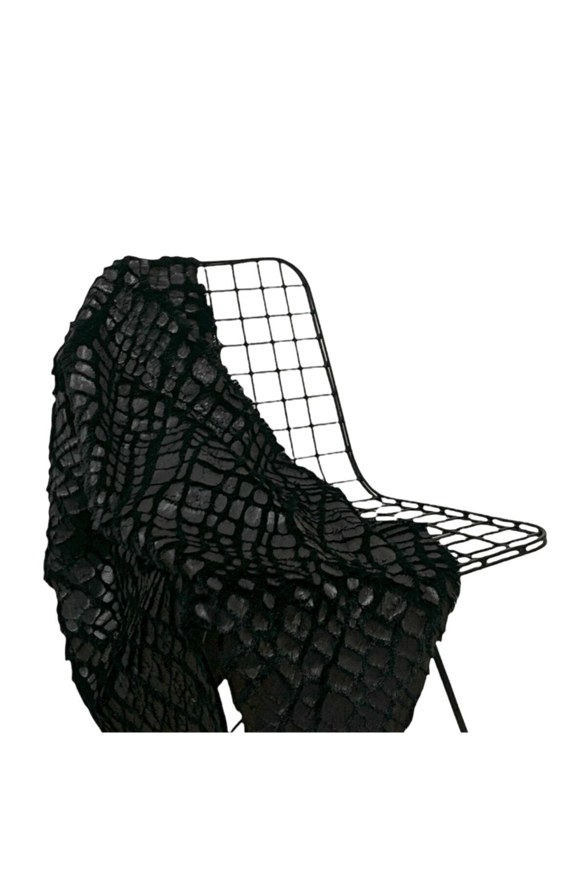 PLUSH STUDIO Zp Croco, Siyah Peluş Kumaş