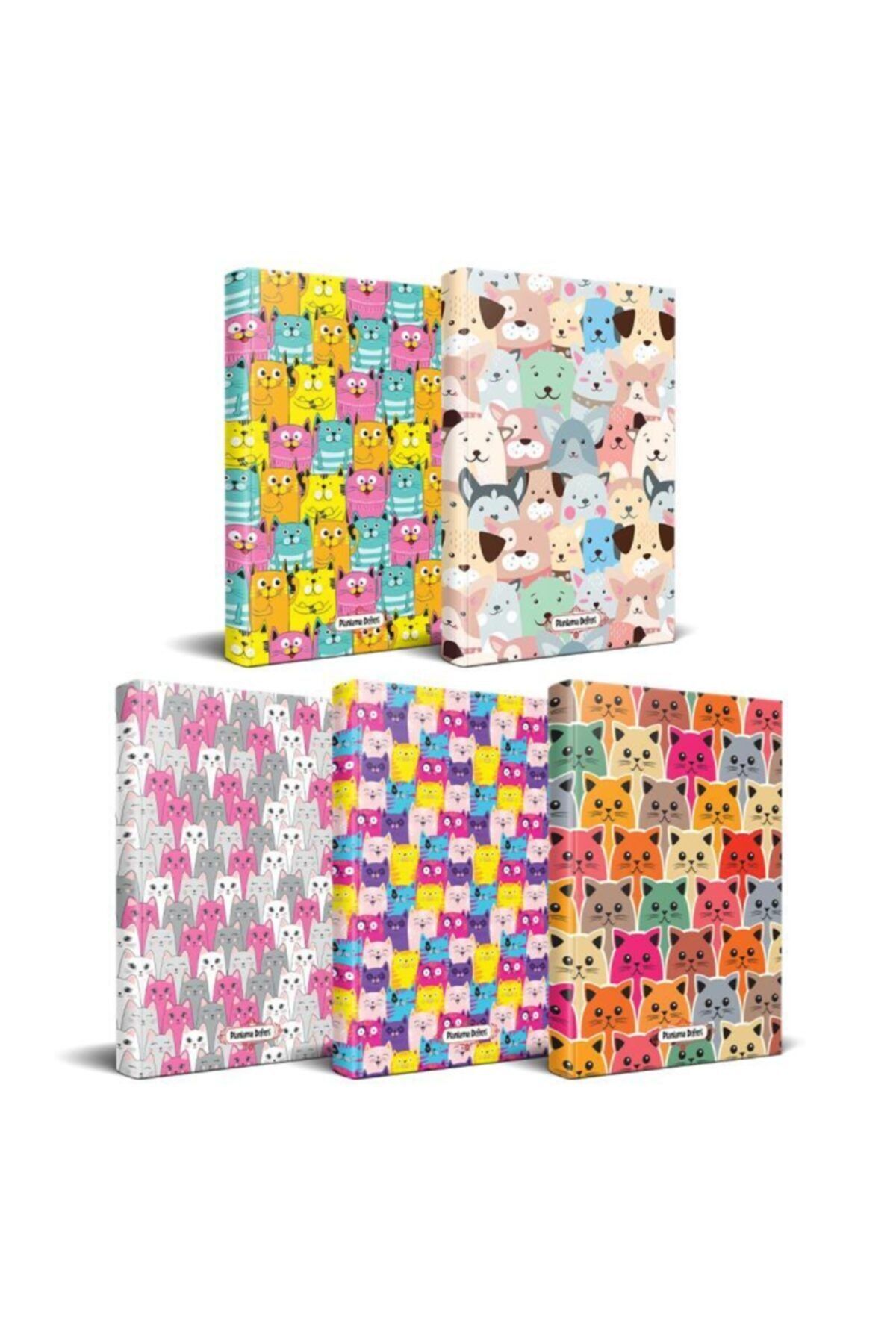 Halk Kitabevi Kedi Temalı Planlama Defteri Seti - 5 Defter Set2