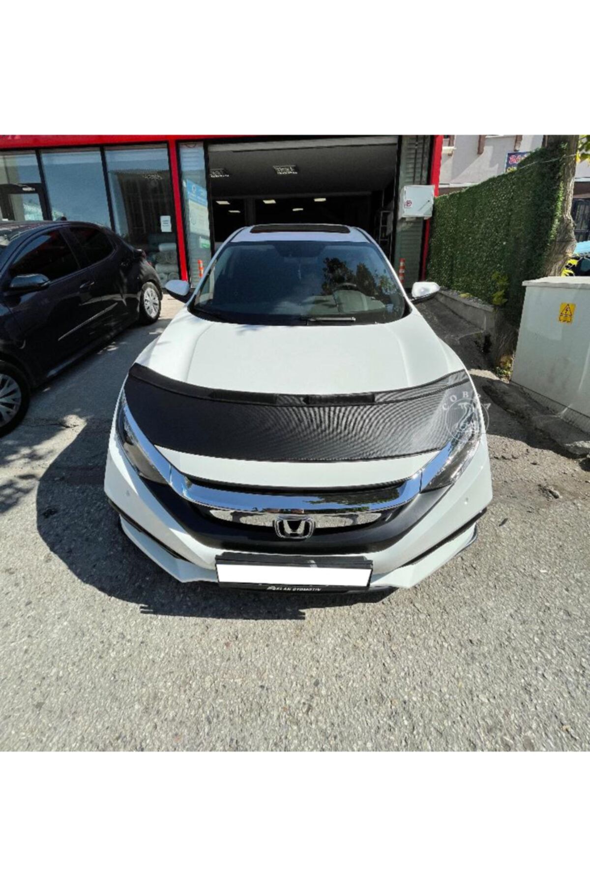 gönen deri Honda Cıvıc Sedan (2016-2021) Karbon Desen Kaput Maskesi + 5 Yıl Garantı