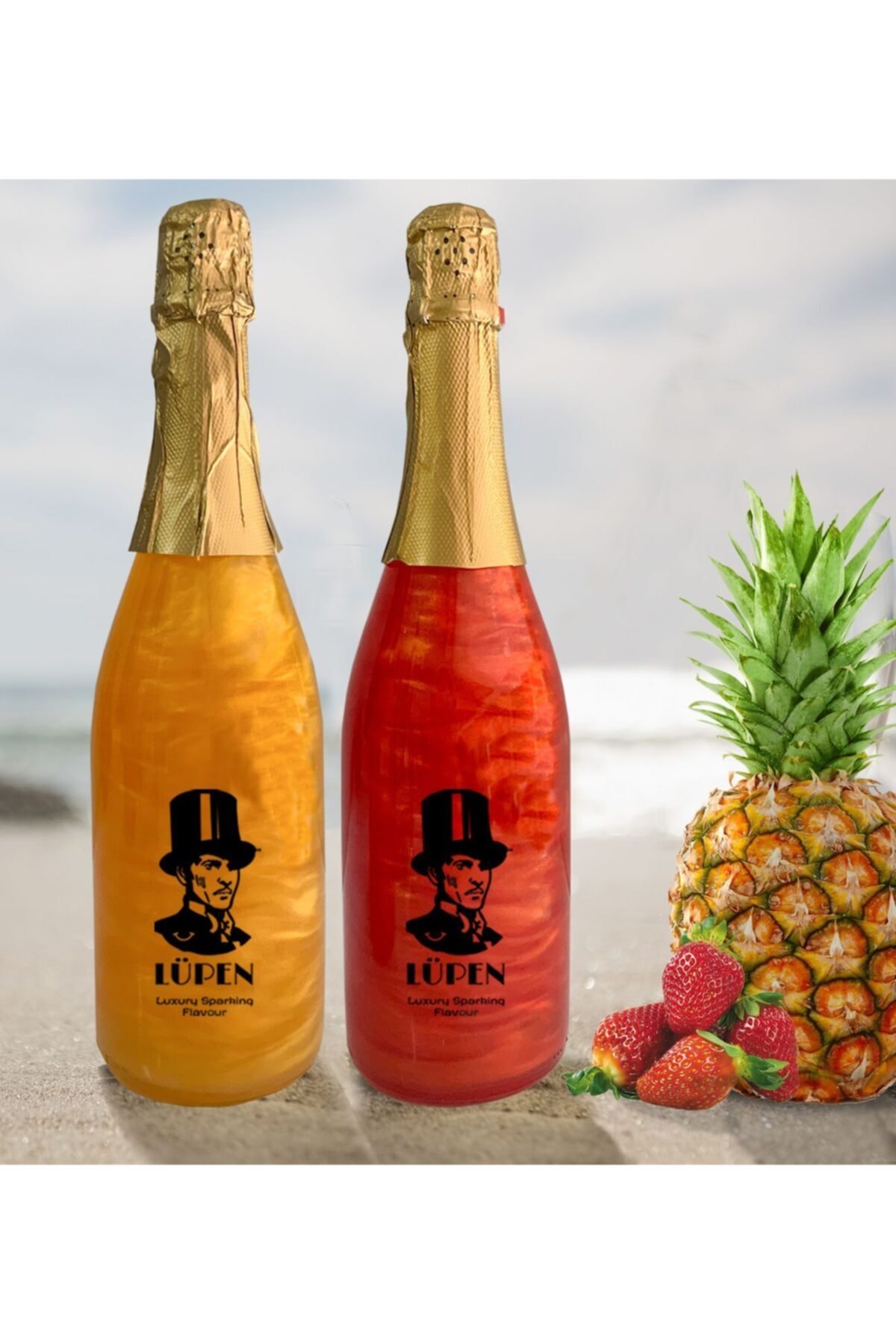Lüpen Simli Lux Tuttu Frutti Çilek Aromalı Gazlı İçecek 750 Ml 2 Adet
