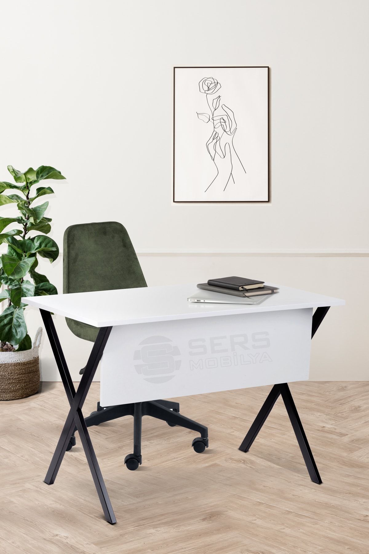 SERS MOBİLYA Ofis Büro Çalışma Masası-metal Yeni Sezon Bilgisayar Masası