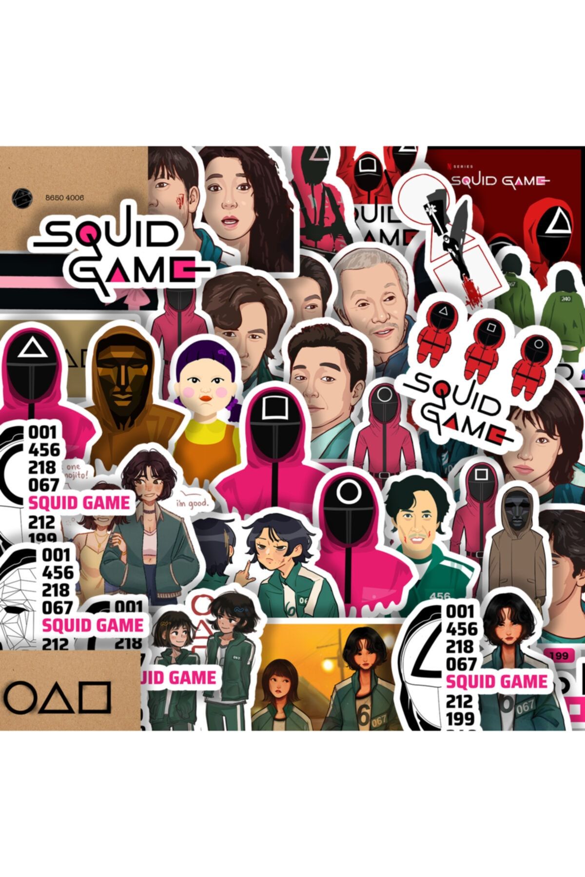 artpap Squid Game 57'li Dev Set - Laptop/telefon Sticker Seti - Pack 8
