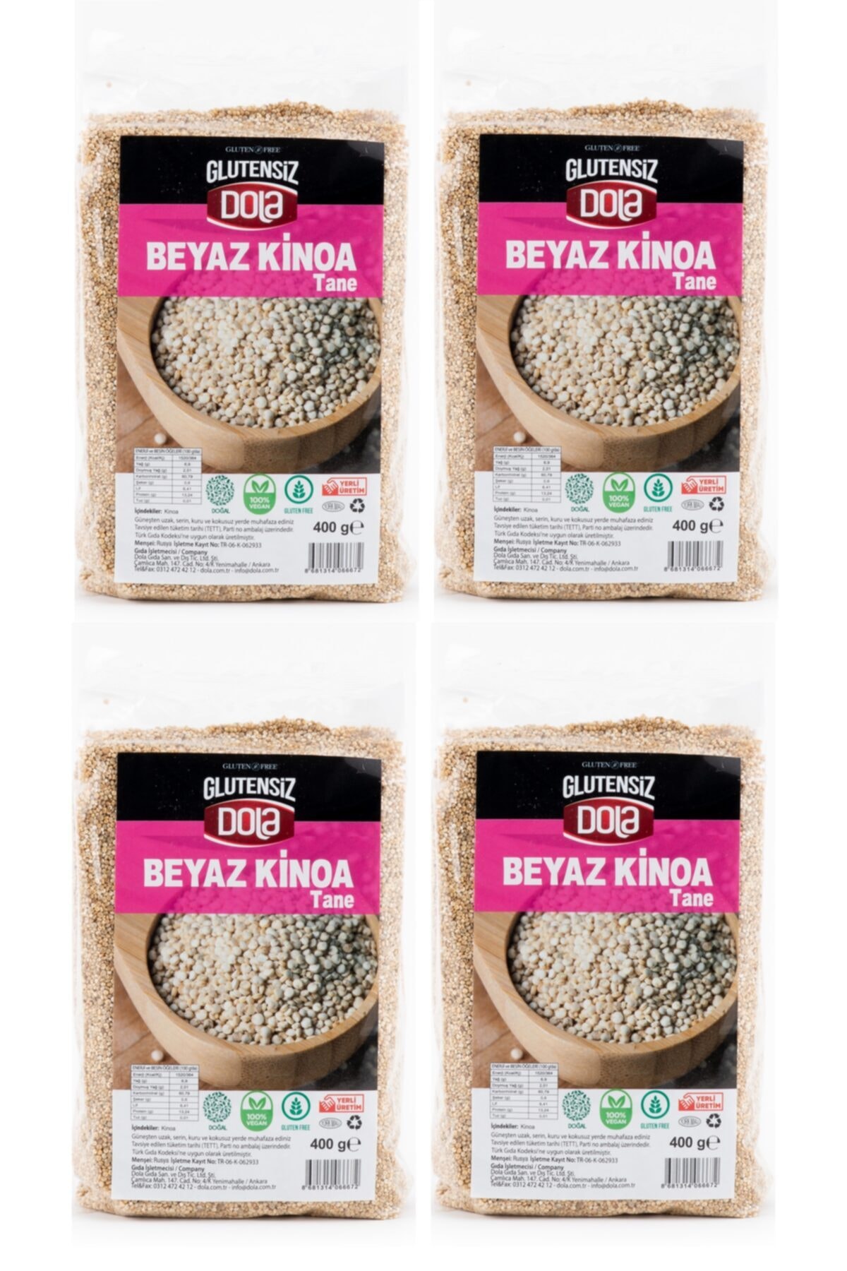Dola Beyaz Kinoa Glutensiz 4 Adet