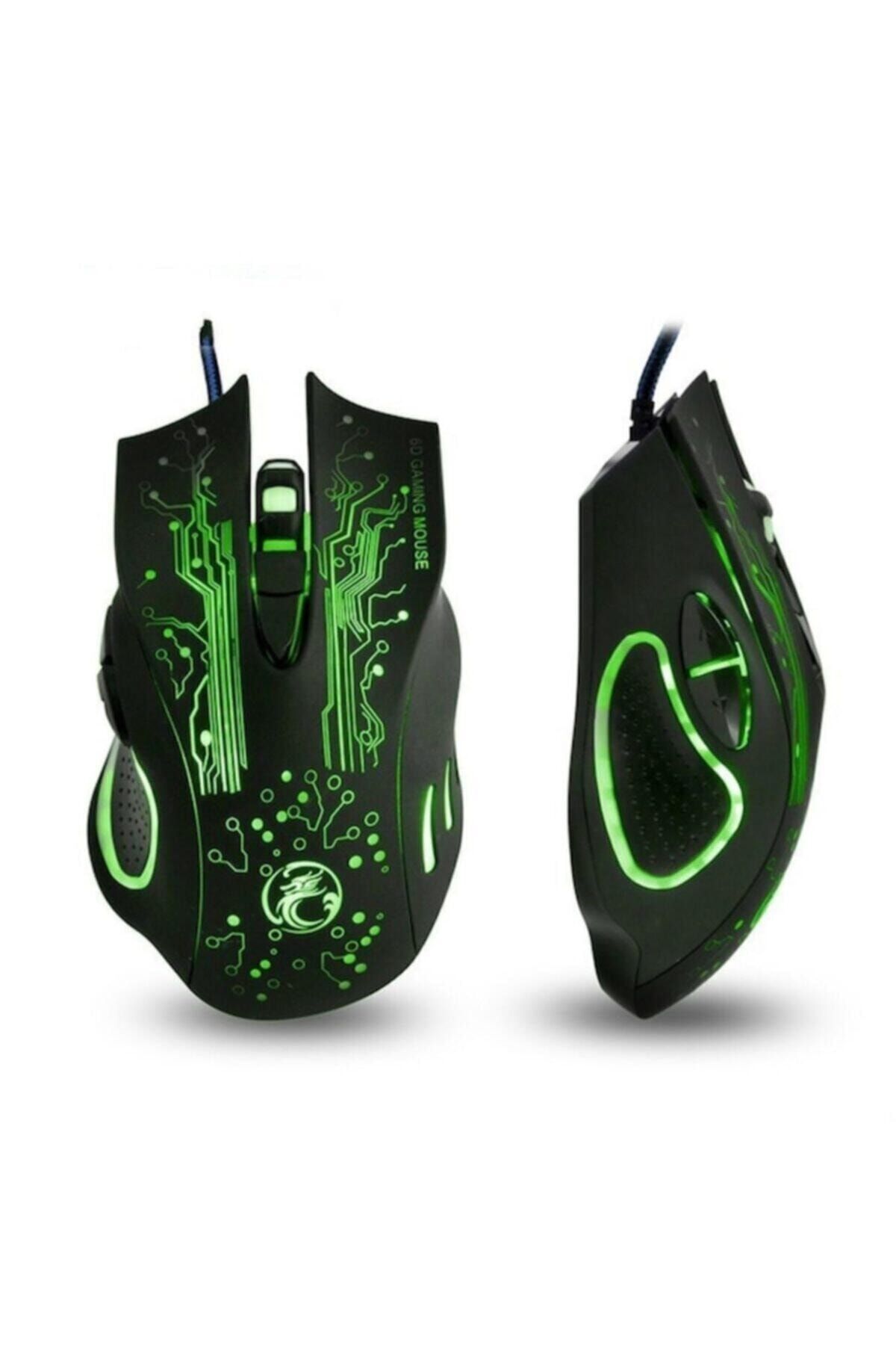 PC Imice X9 Oyun Faresi Kablolu Usb Oyun 6 Düğme Led Li Gaming Mouse Imice