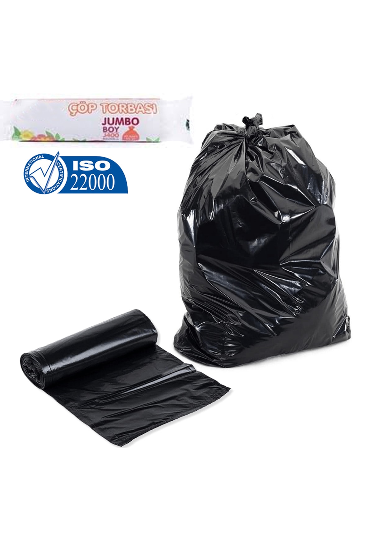 bimbambom Jumbo Boy Çöp Torbası 80x110 Cm Siyah 90 Lt