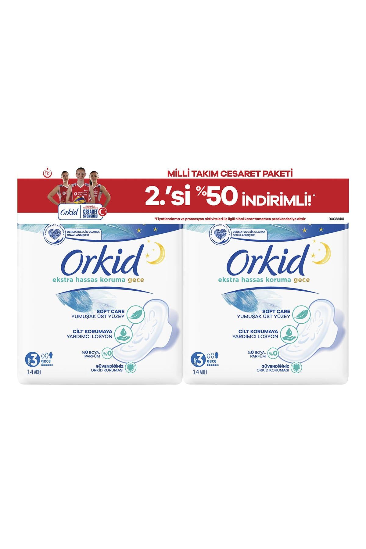 Orkid Ekstra Hassas Cesaret Paketi Gece 28'li