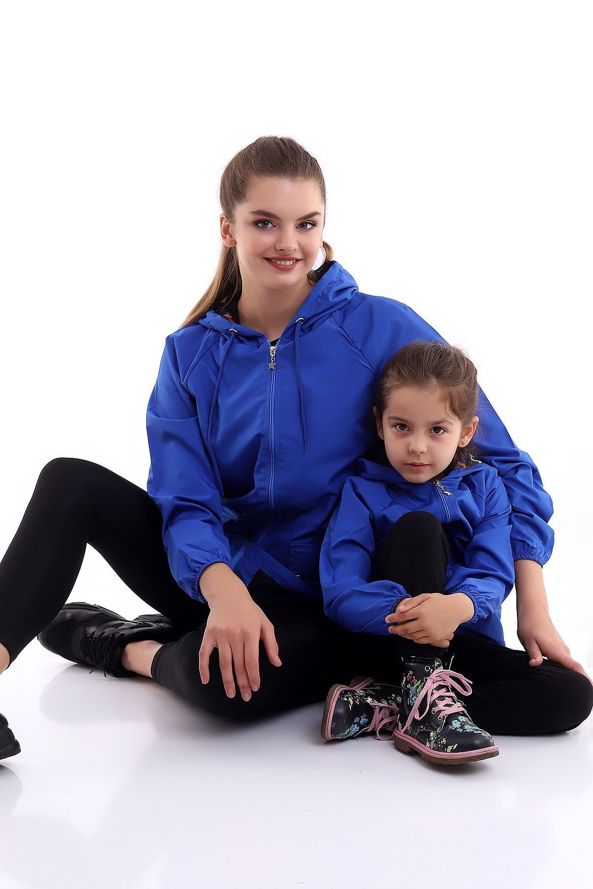 ARYA FASHION Kapüşonlu File Astarlı Anne Kız Şu Geçirmez Yağmurluk (Tek Fiyatıdır Kombin Için Ayrı Ayrı Alınız)