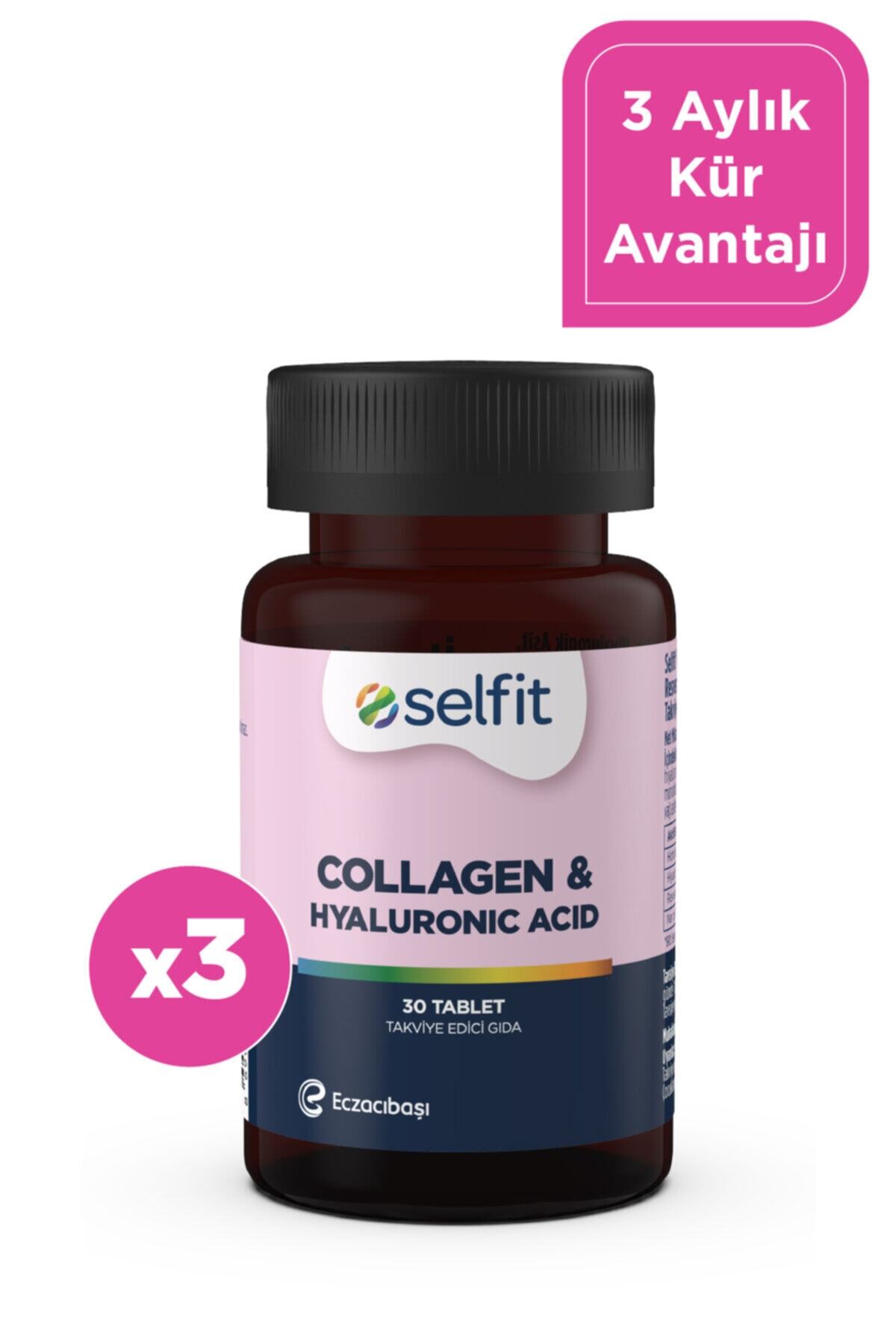 Eczacıbaşı Selfit Collagen & Hyaluronic Acid Tablet 30 Tablet x 3 Adet - SKT: 06.2023