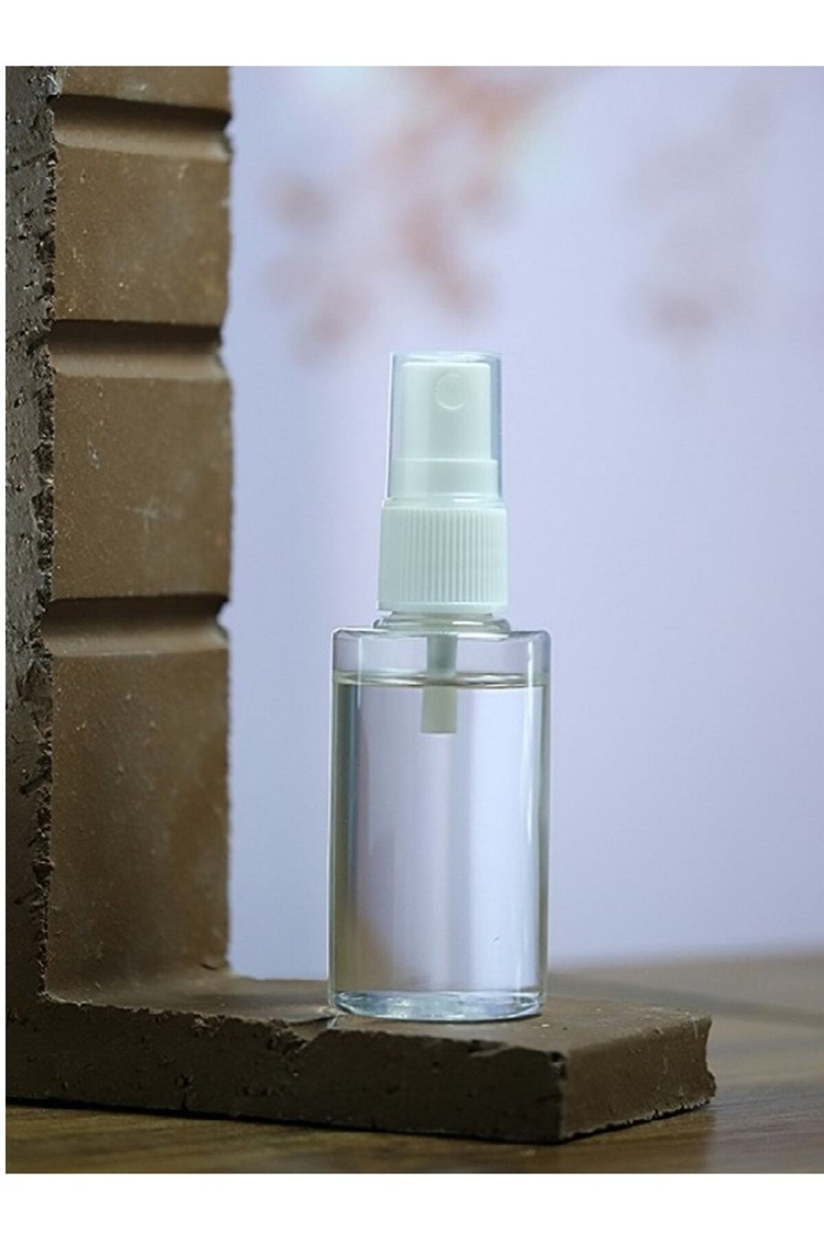 Sizeuyduk 50 ml Dezenfektan Kolonya Parfüm Makyaj Temizleme Boş Sprey Başlıklı Şişe 15 Adet
