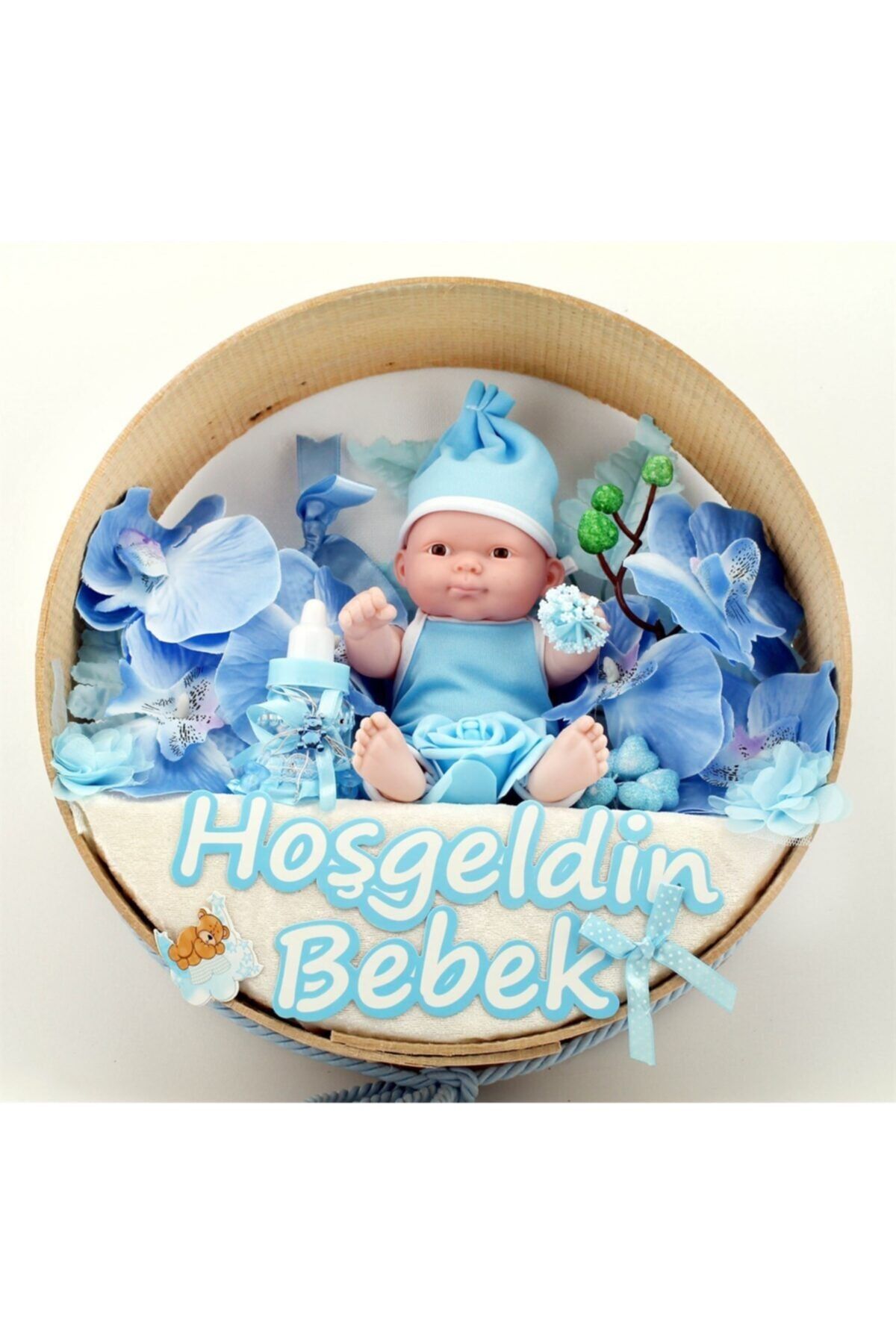 MİRAY Kapı Süsü Elek Modeli Hoşgeldin Erkek Bebek Temalı