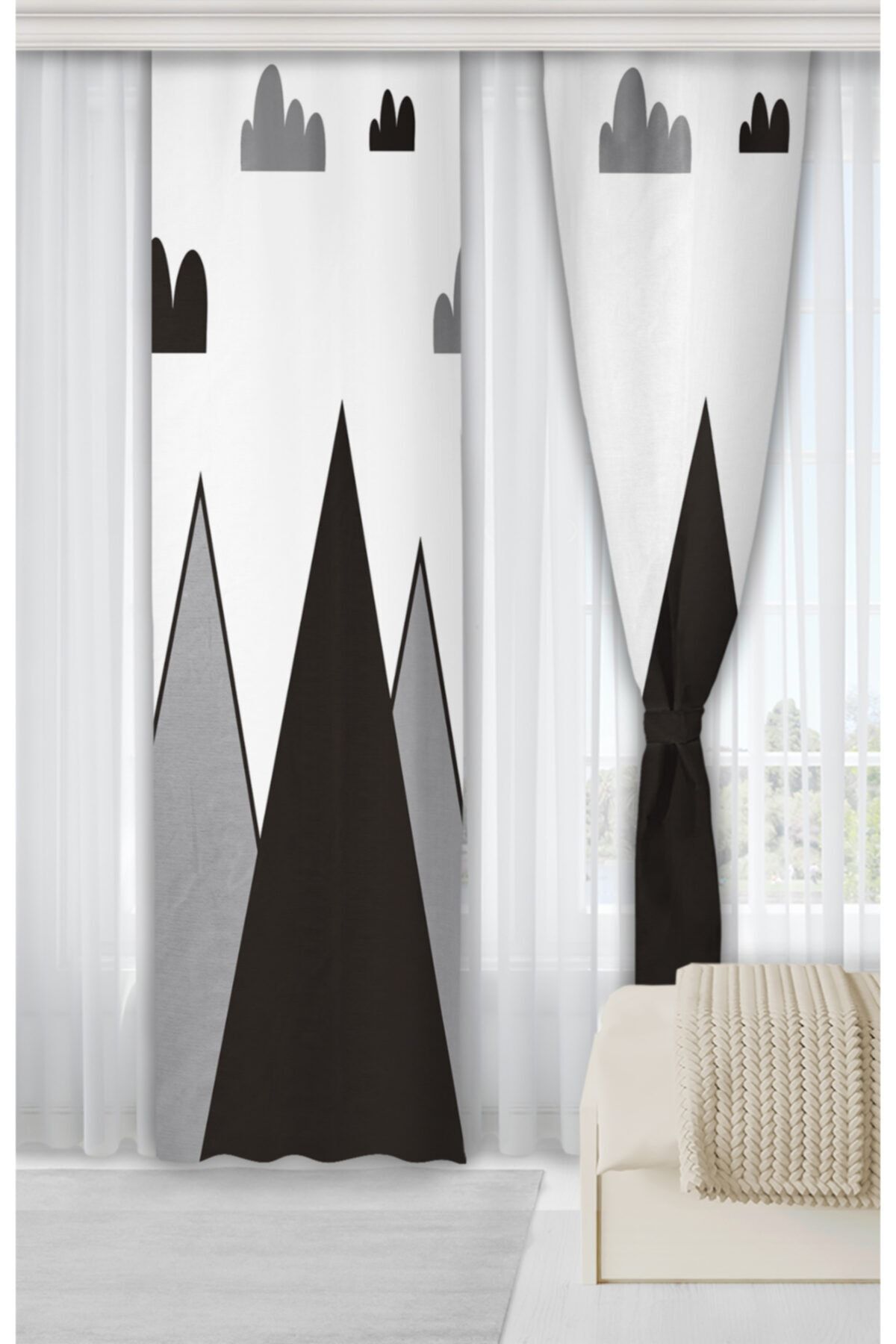 Jungle Dağlı 140x200 Çocuk Odası Fon Perde