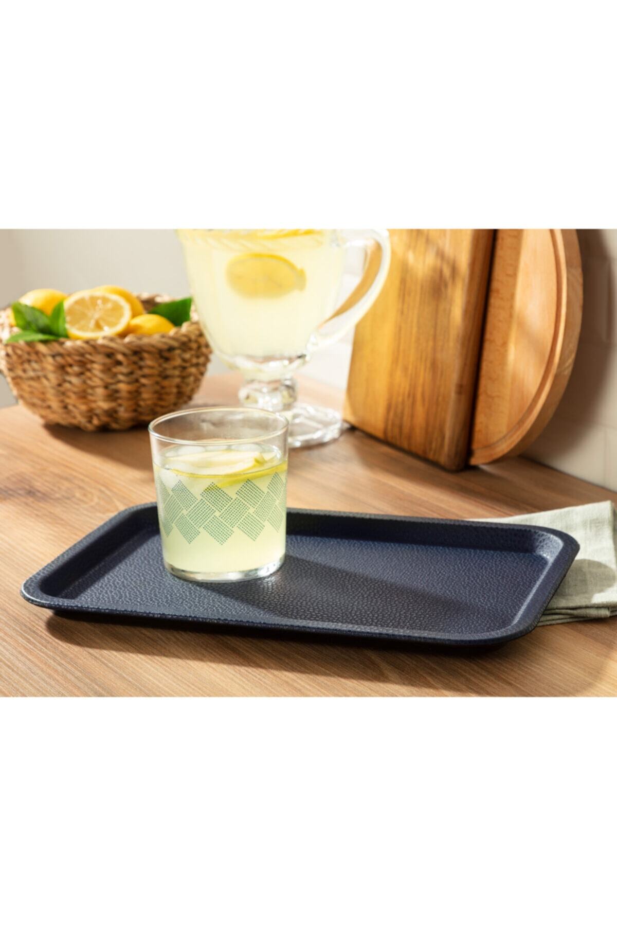 Madame Coco Rêve Bleu Prussian Dikdörtgen Tepsi - 31x21 Cm - Lacivert