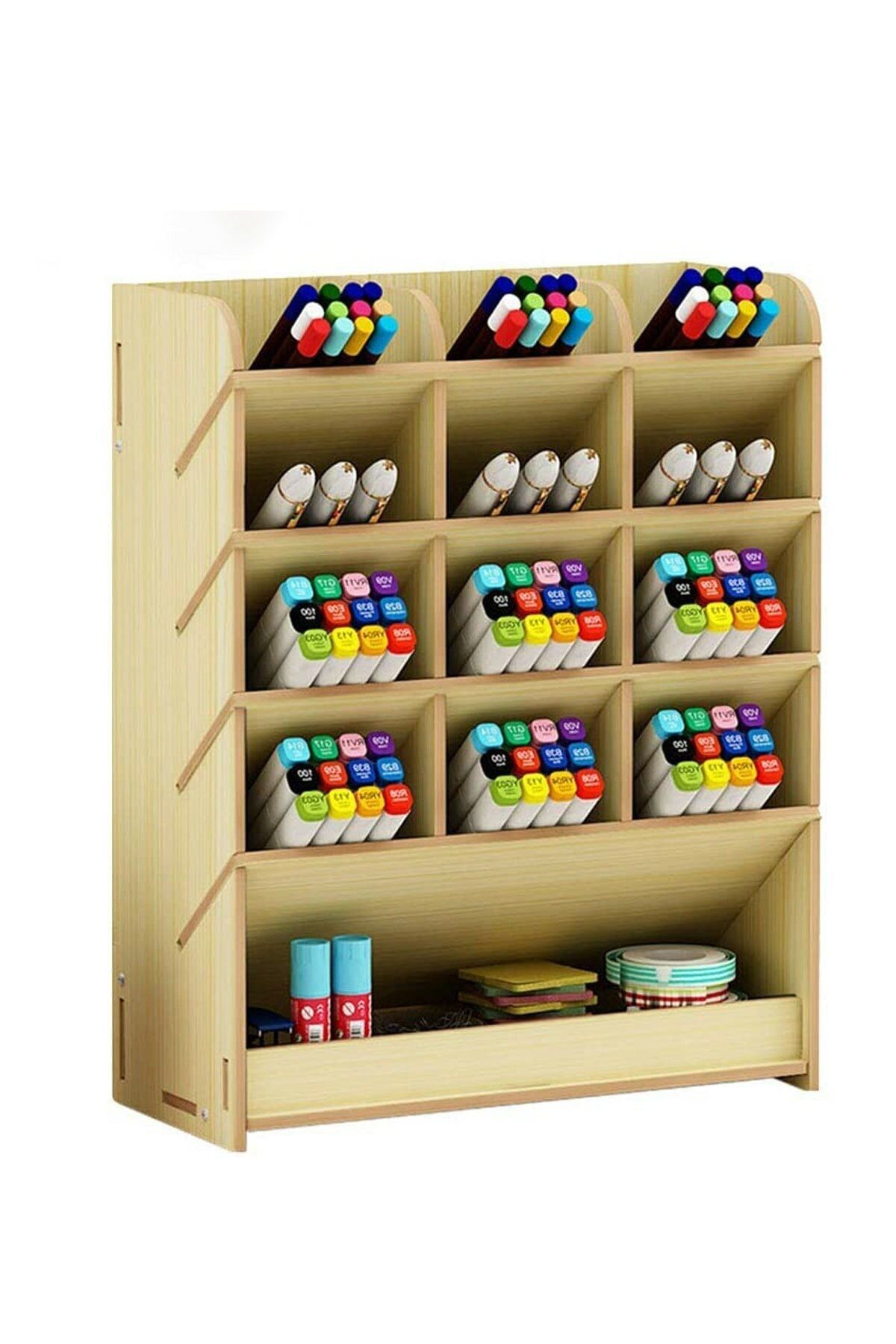 Dekormarket Masaüstü Kalemlik Organizer 12 Bölmeli Çekmecesiz