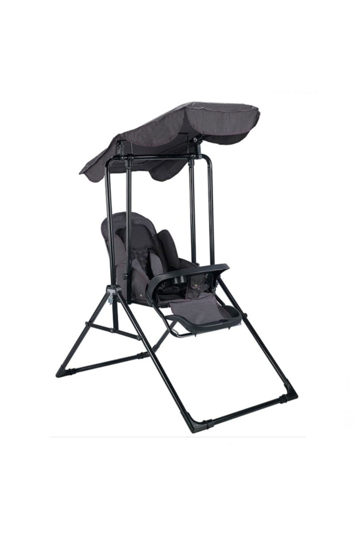 BabyHope 804 Lüks Yatarlı Salıncak Kırçıllı Siyah