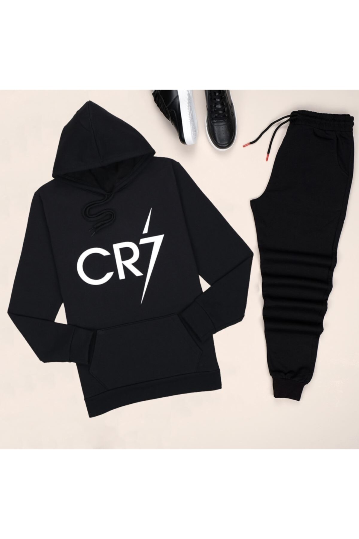 uyguntarz Siyah Cr7 Eşofman Takımı
