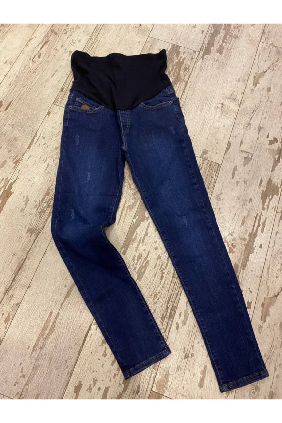 Nur Butiks Lacivert Hamile Jean Pantolon