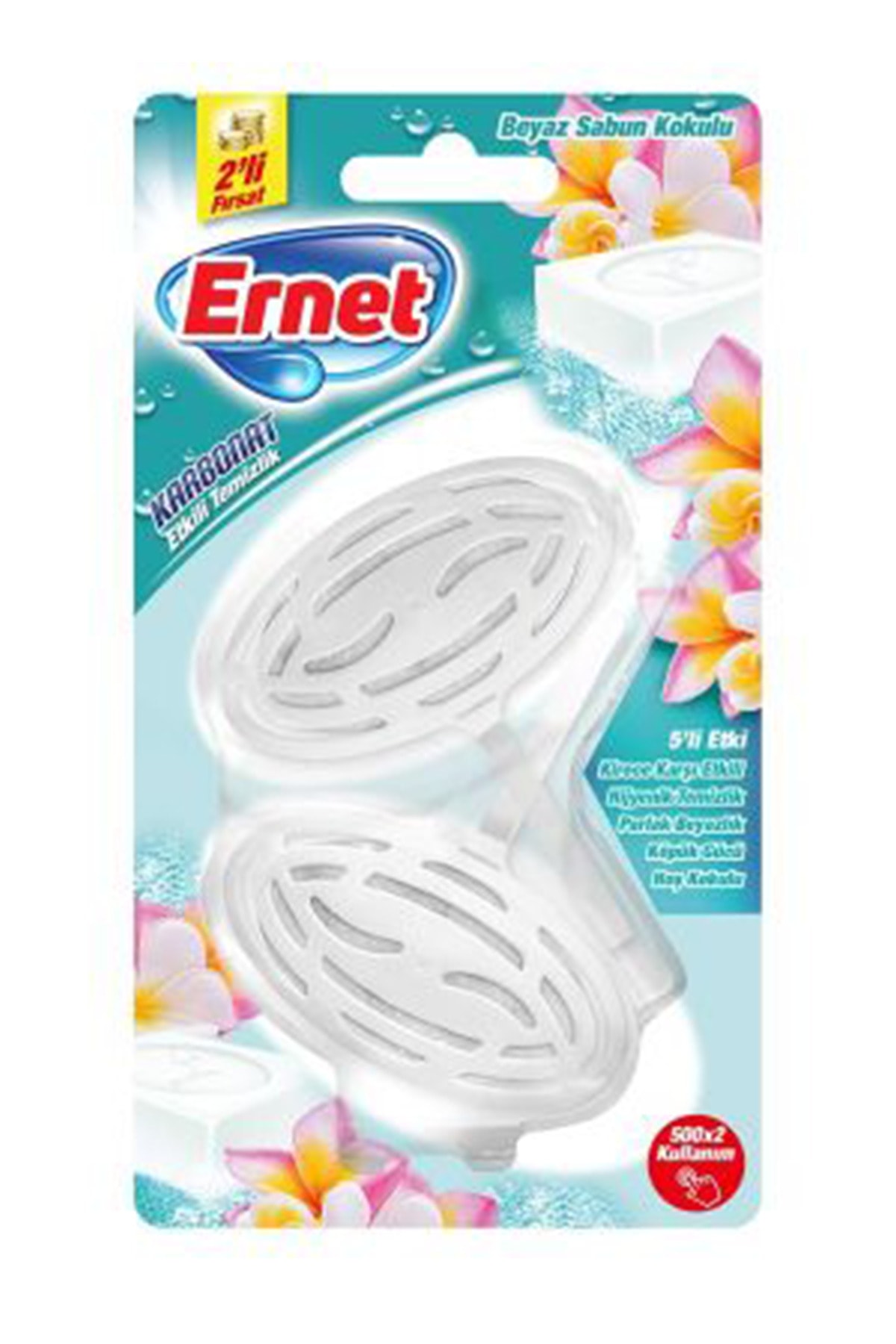 Ernet Beyaz Sabun Kokulu 2x40gr Tuvalet Bloğu