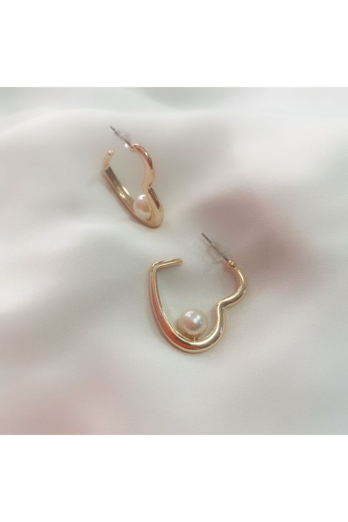KaryaGümüşByFuly Pearl In Heart Byfuly Küpe