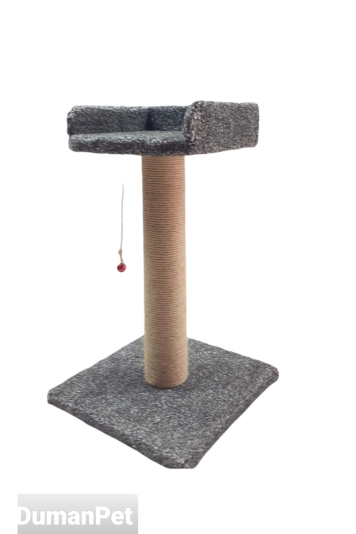 Dumanpet Kedi Tırmalama Tahtası 62x35x35 [yataklı] [t-3] Gri