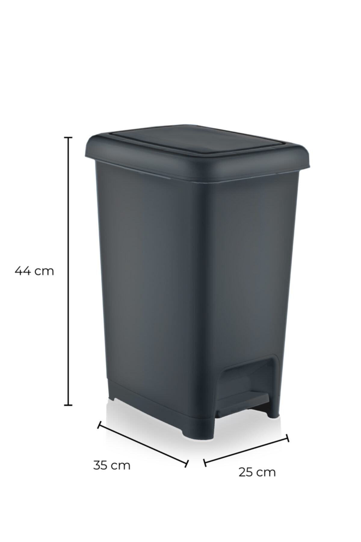 PDHome 25 Lt Slim Pedallı Çöp Kovası Antrasit