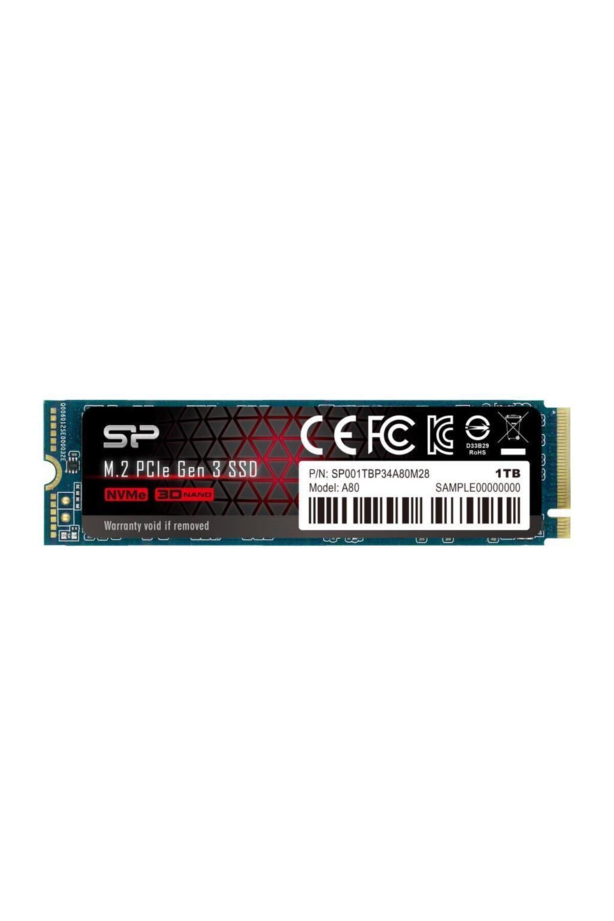 Silicon Power 1tb Nvme Pcıe Gen3 X4 M.2 2280 Tlc R/w Up To 3,400/3,000 Mb/s Ssd