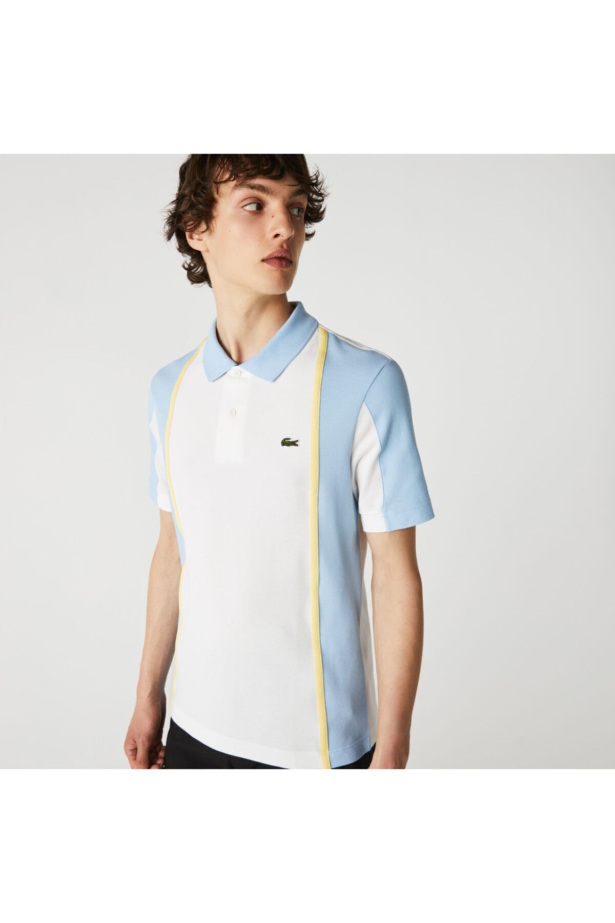 Lacoste Heritage Erkek Regular Fit Renk Bloklu Beyaz Polo