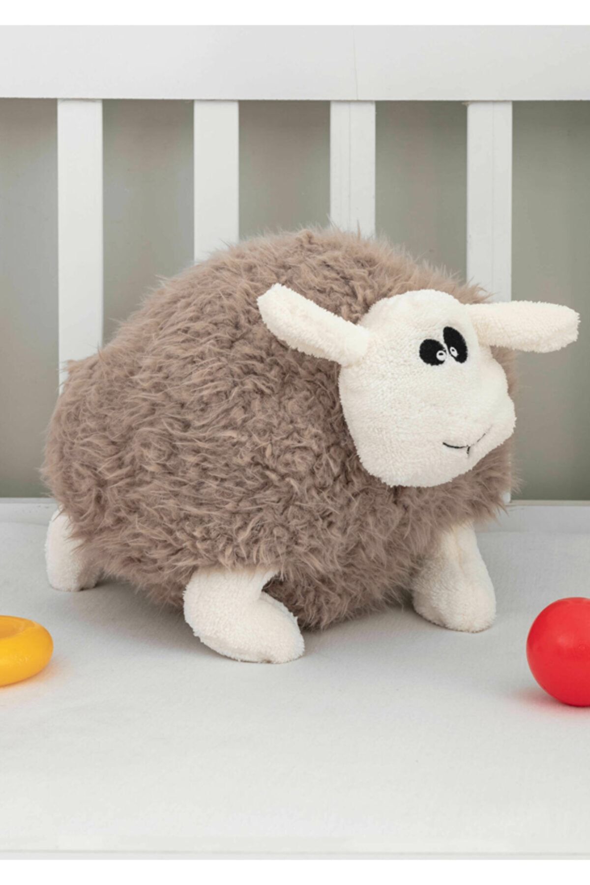 SHIVA Gift&More Peluş Koyun Dolgulu Bebek Kırlent Kuzu Uyku Ve Oyun Arkadaşı