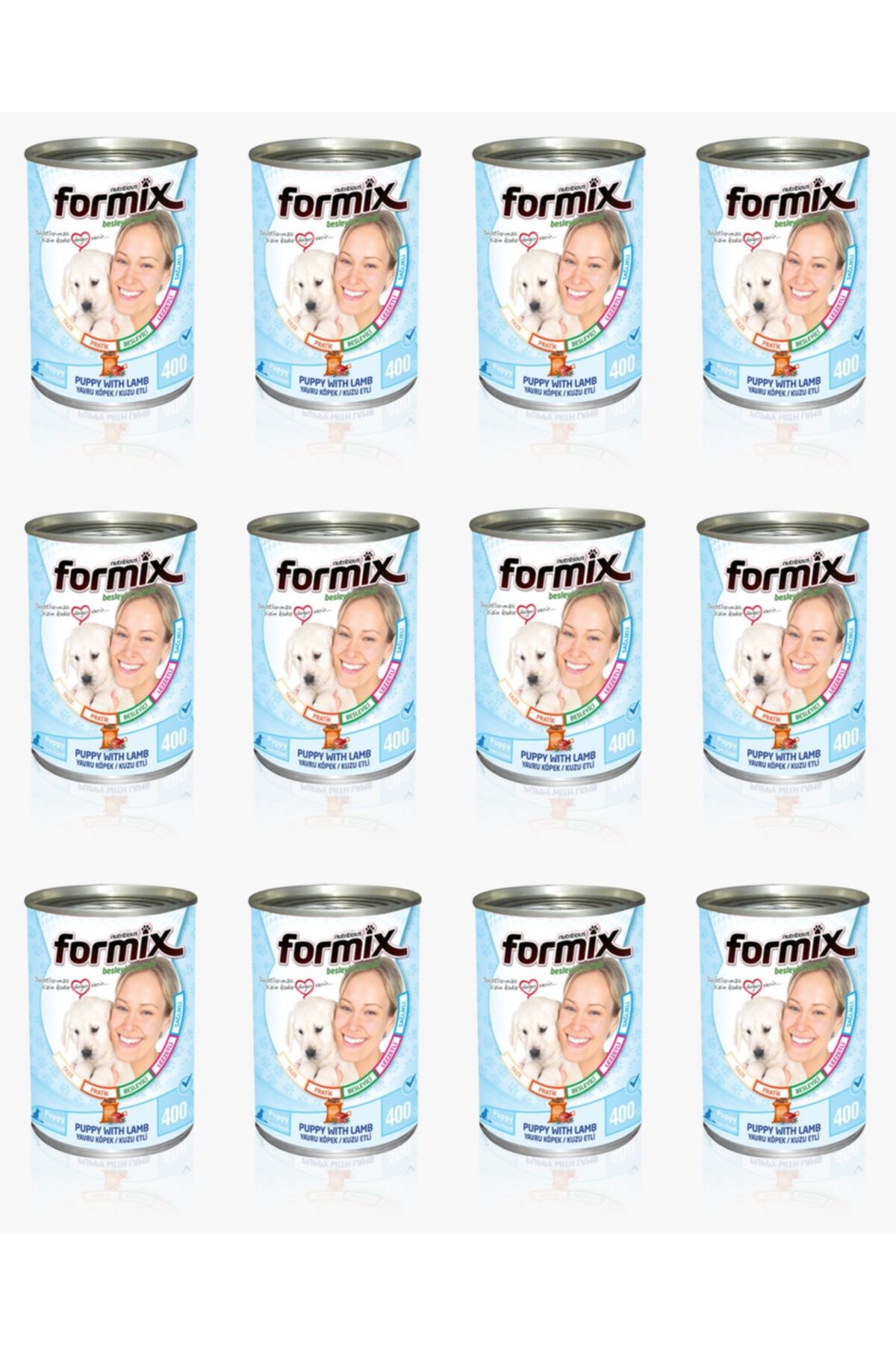 MercanPetStore Formix Yavru Köpek Konserve Mama Kuzu Etli 400 Gr 12 Adet 1 Koli