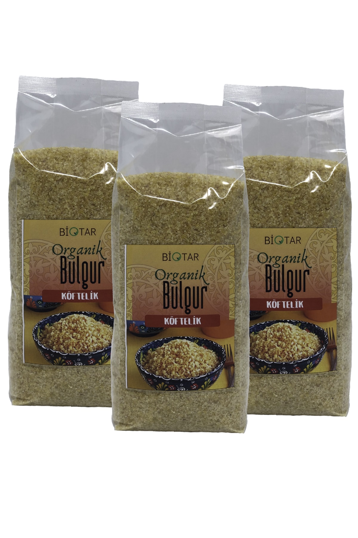 BİOTAR Organik Tarım Ürünleri Organik Köftelik Bulgur 750 Gr X 3 Adet