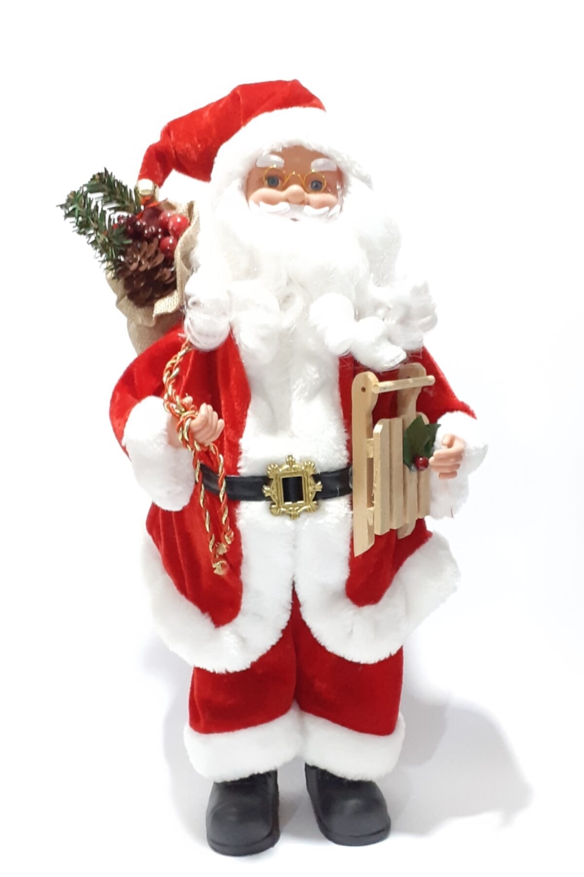 funworld Yılbaşı Yeni Yıl Dekor Süs Noel Baba Biblo 43 Cm