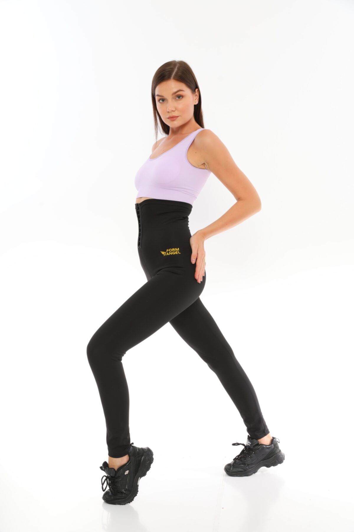 FASHION VICTORY Termal Sauna zayıflama Incelme Yağ Yakma Yüksek Bel Agraflı Tayt