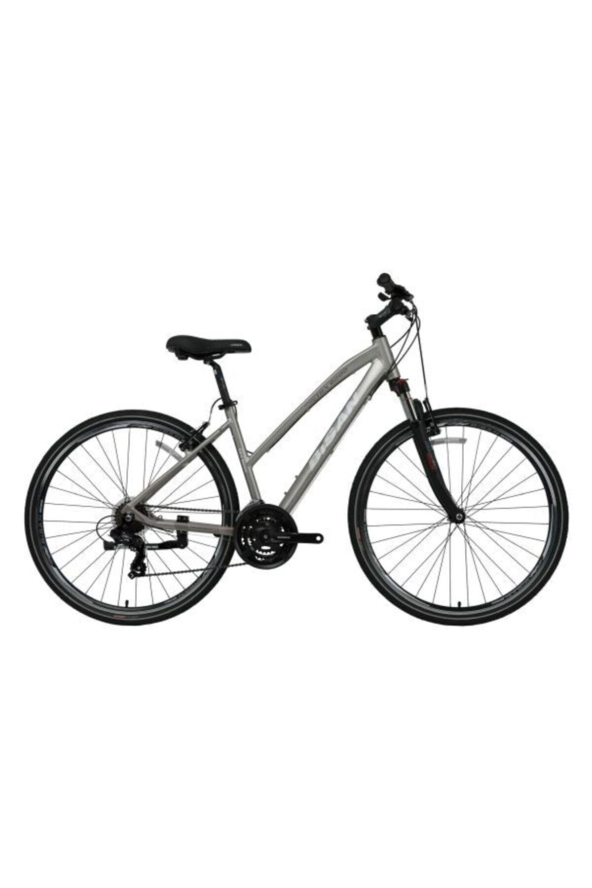 Bisan Trx 8200 Bayan Şehir Bisikleti 45cm V 28 Jant 21 Vites Gri Beyaz