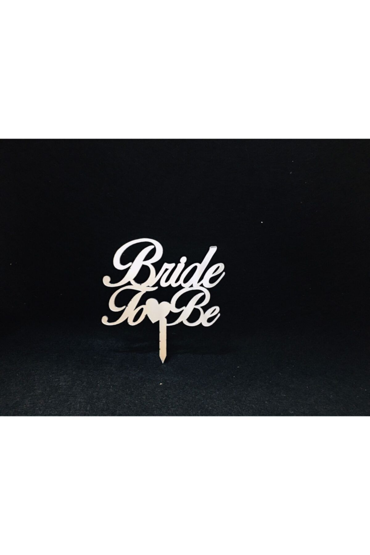 Özlü Hediyelik Eşya Bride To Be Pasta Süsü Gümüş Renk