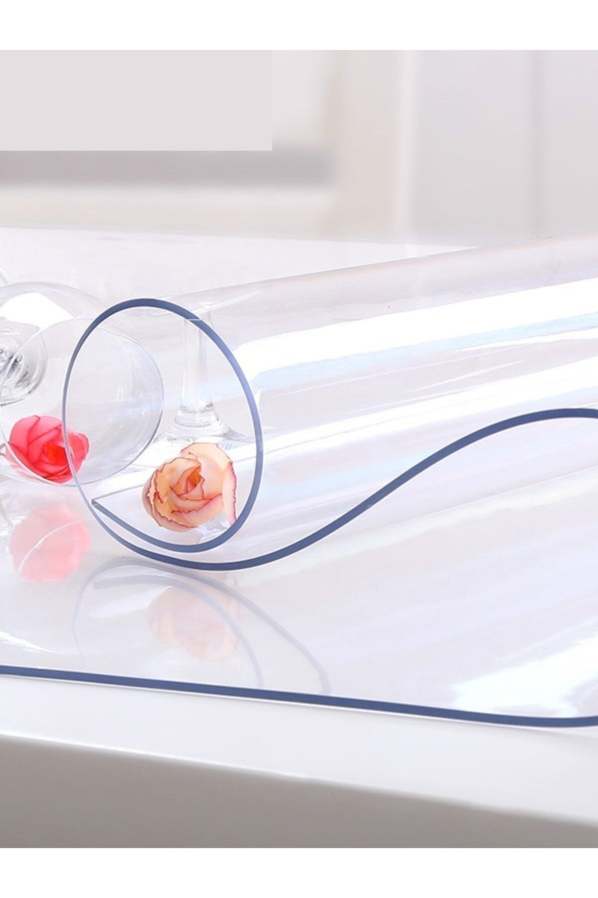 ceren muşamba masa örtüsü Ceren Şeffaf 1 Mm En 60 Cm Kalın Pvc Kaymaz Masa Örtüsü Koruyucu