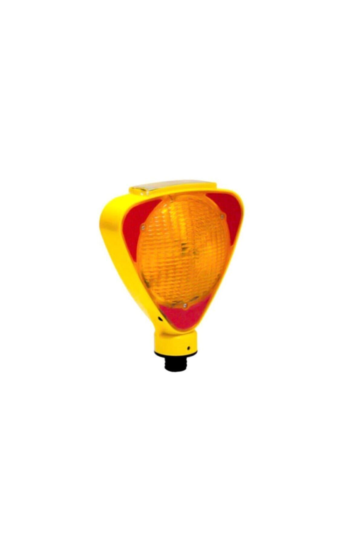 İleri Trafik Solar Flaşörlü Ledli Lamba Sarı