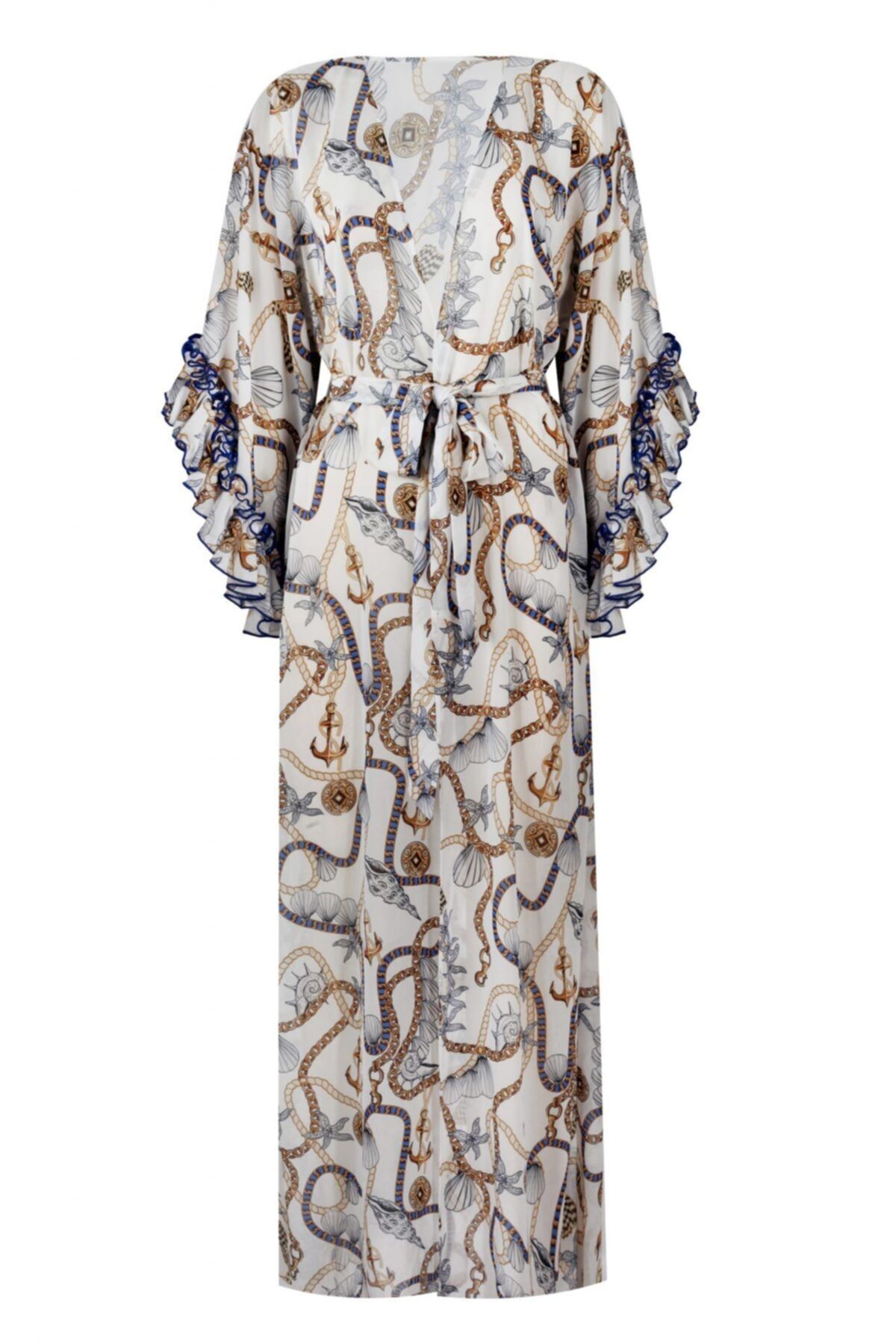 Nur Karaata Joali Tropezienne Long Sleeve Pareo Dress