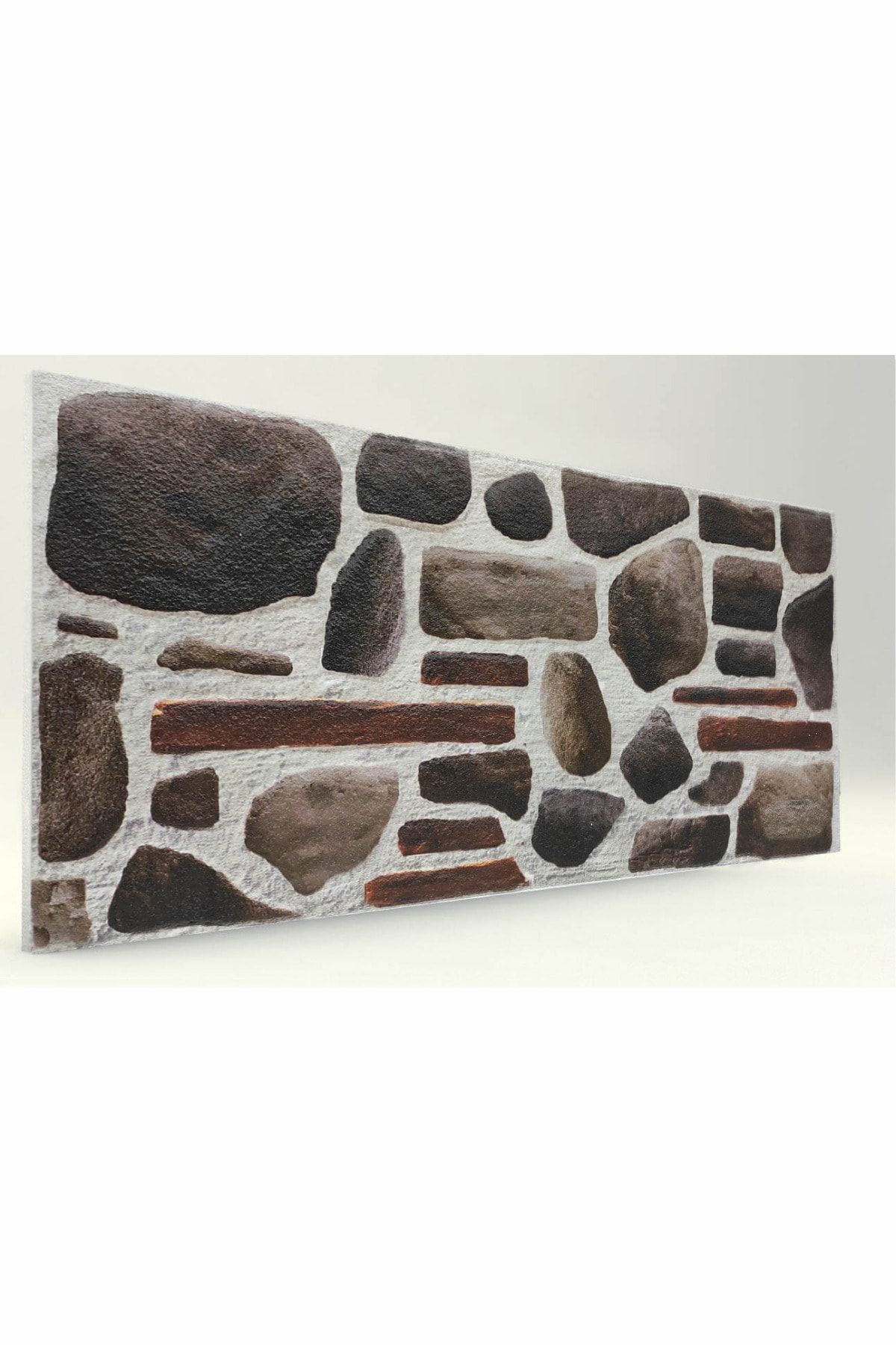 Dekor Panel 1 Paket 4 Adet/2m² Akide Renkli Dekoratif Doğal Taş Strafor Duvar Paneli