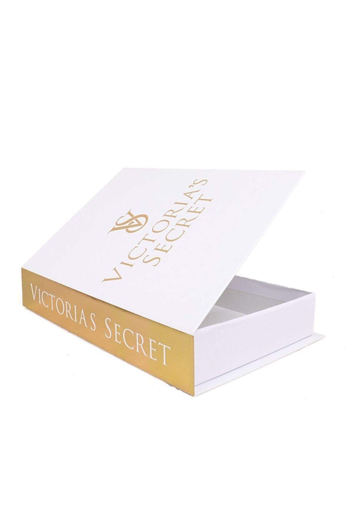 notiyatro Victoria's Secret Beyaz Gold Yaldızlı Dekoratif Kitap Kutusu
