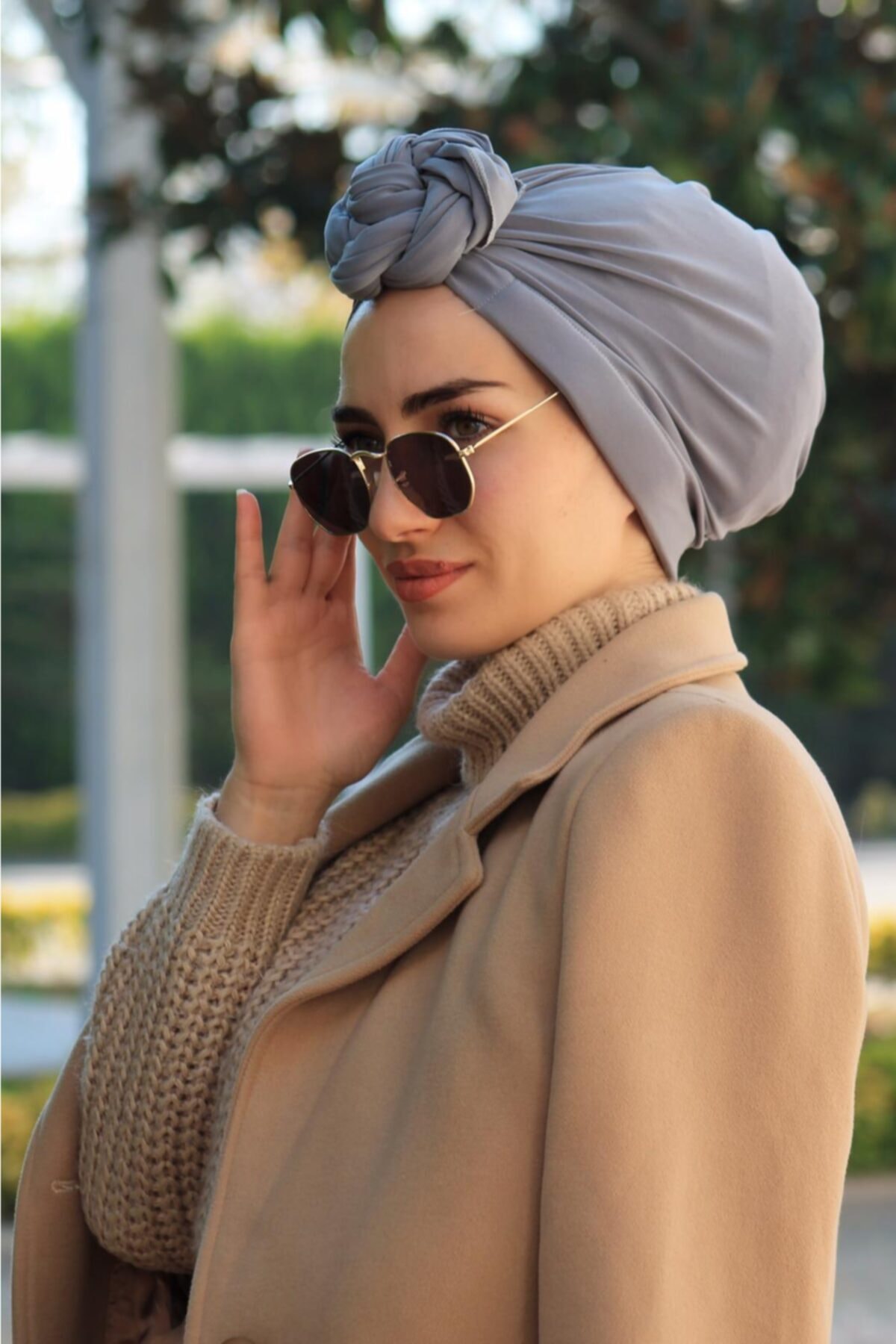 Mursen Bone Şal Hazır Tesettür Giyim Tasarm Bone Gri - Özel Tasarım- Yeni Model Tesettür Giyim