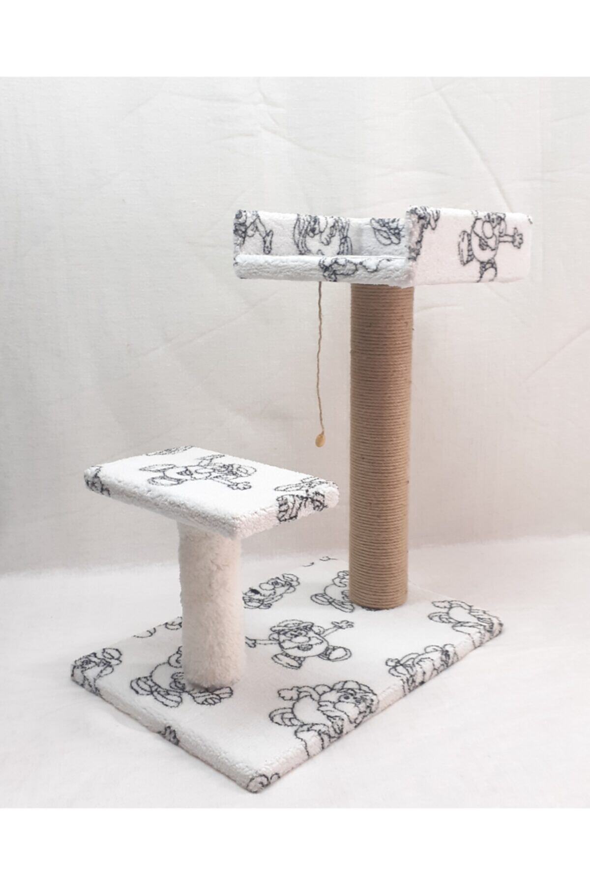 Dumanpet Yataklı Dalmaçyalı Kedi Tırmalama Tahtası 50x35x60 cm t-4