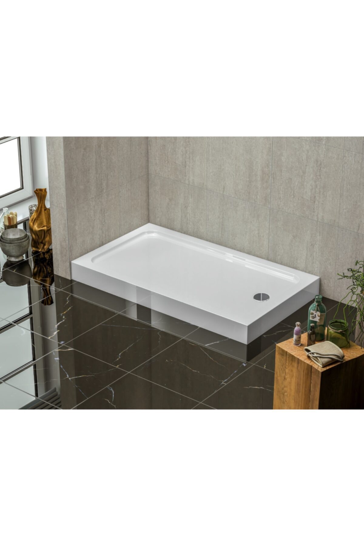 Stina Castella 80x130 Dikdörtgen Monoblok Duş Küvet