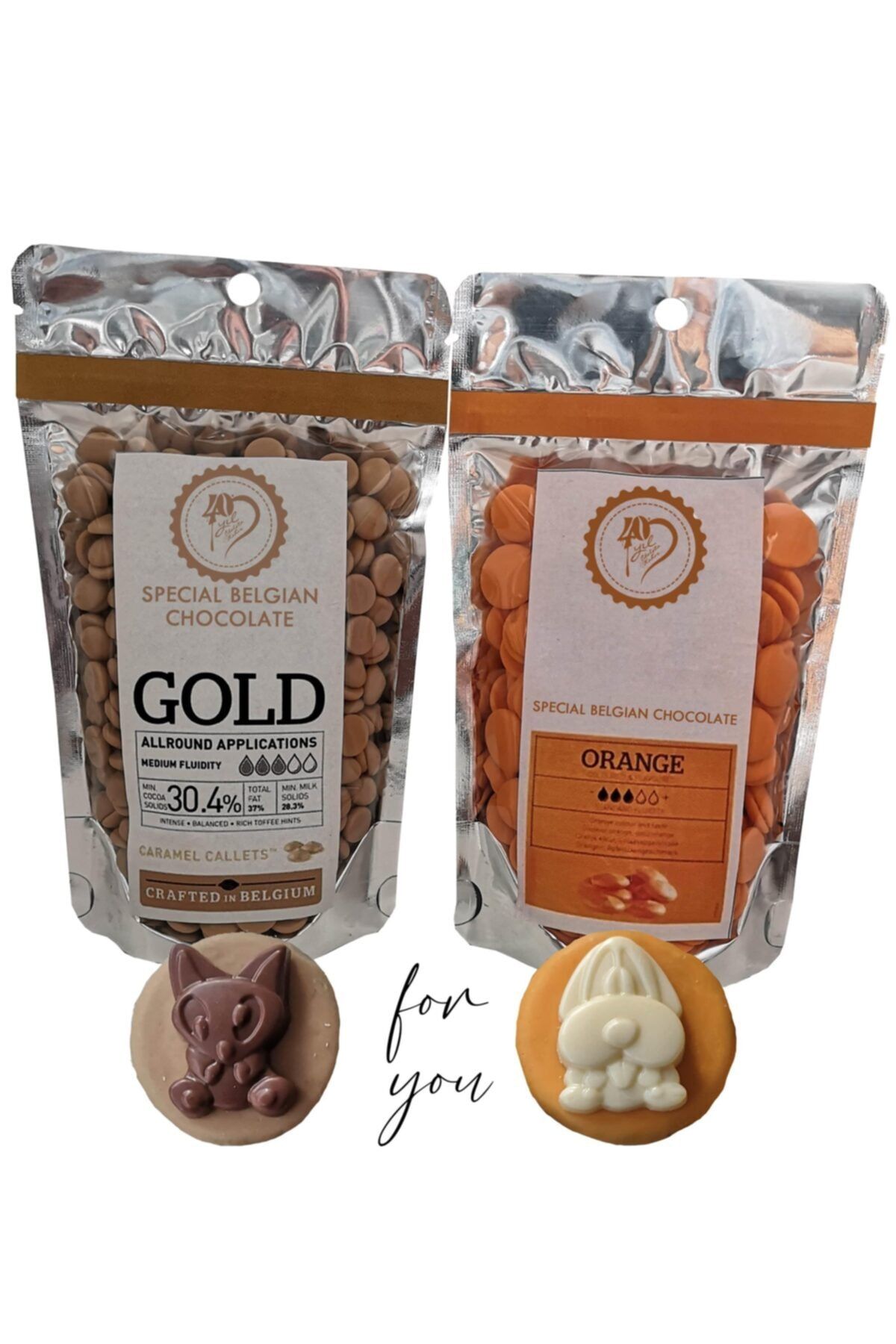 Callebaut Karamelli Çikolata 200 gr Portakallı Çikolata 200 gr