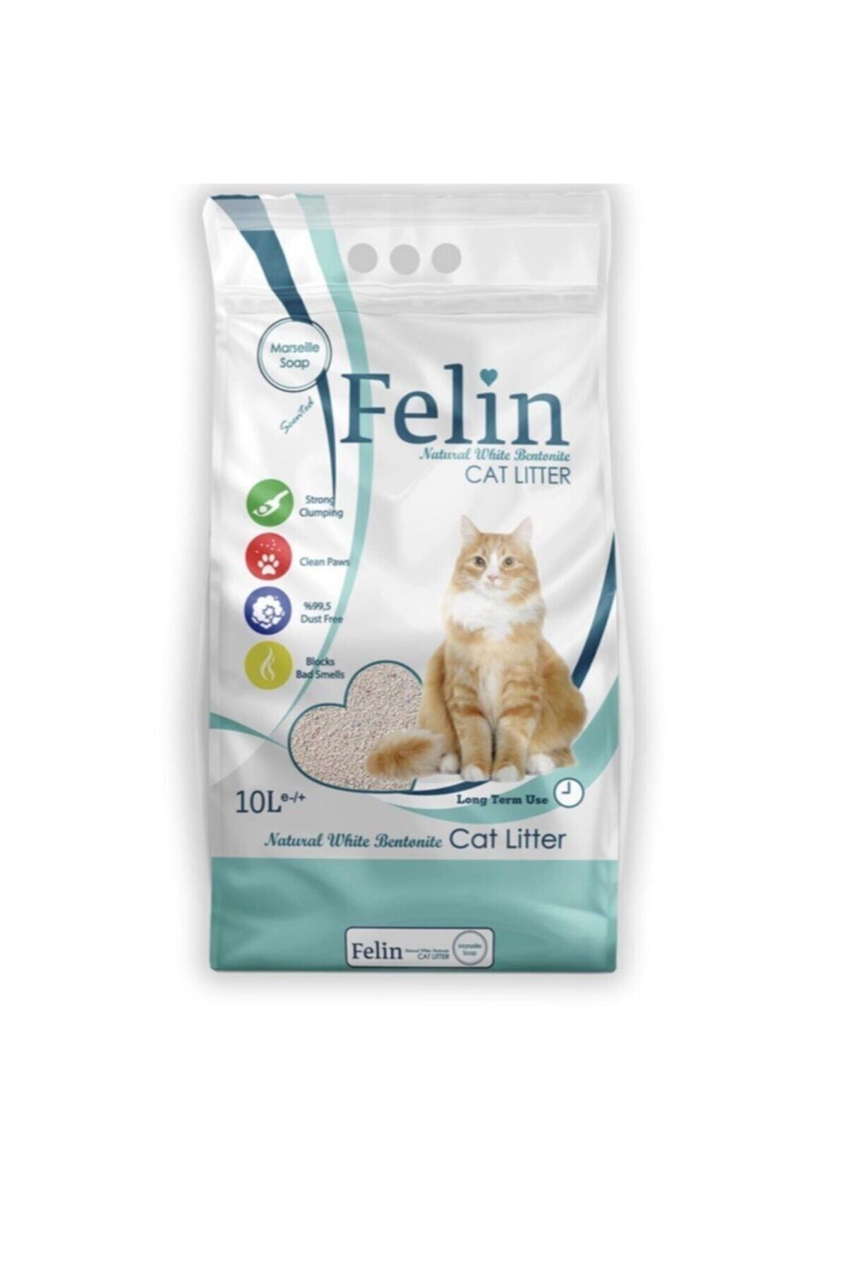 FELİN Topaklaşan Kedi Kumu 10 Lt Marseılle Sabun Kokulu