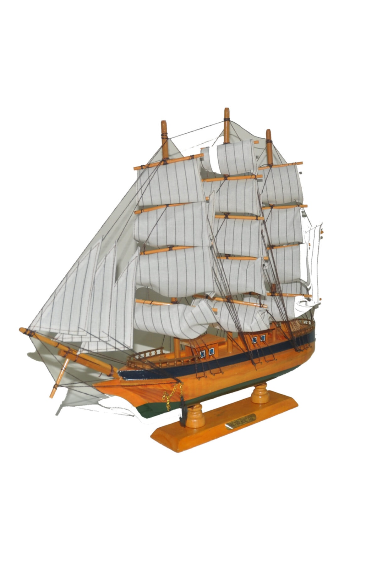 elife shop Es6060a El Yapımı Ahşap Yelkenli Gemi Maketi Barbaroslar Model 50 Cm. Dev Boy