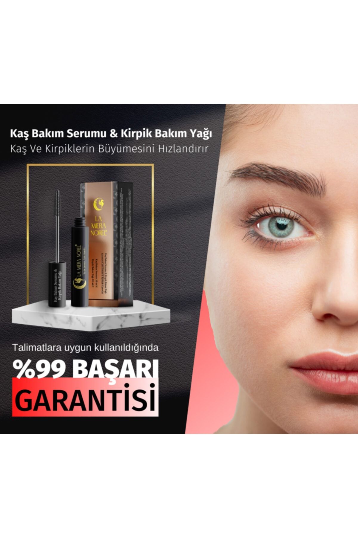 La Miera Norel Kaş Bakım Serumu & Kirpik Bakım Yağı - Büyümesini Hızlandırır, Dolgunlaştırıcı Vitamin Mineral