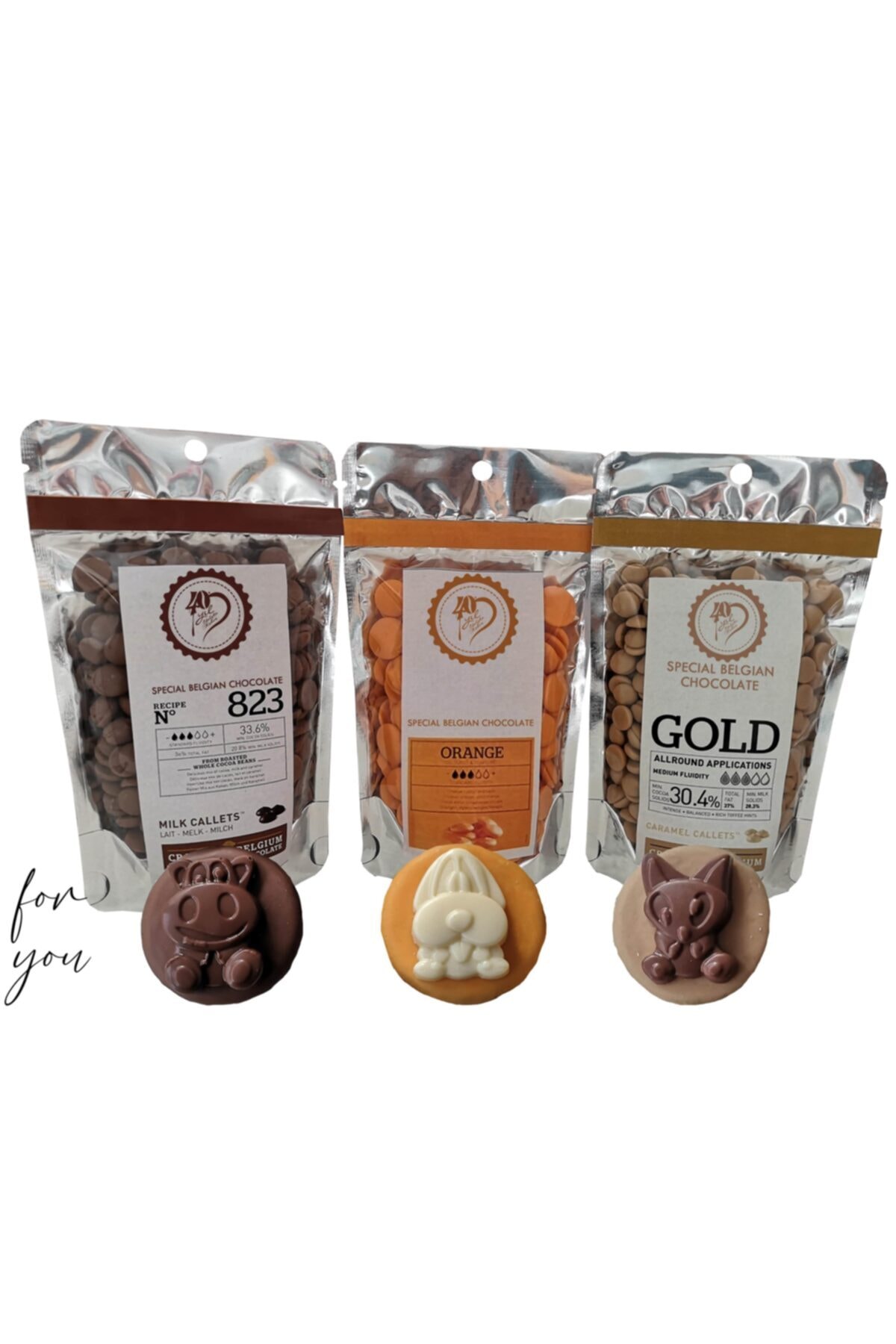 Callebaut Sütlü Çikolata 100 gr Portakallı Çikolata 100 gr Karamelli Çikolata 100 gr