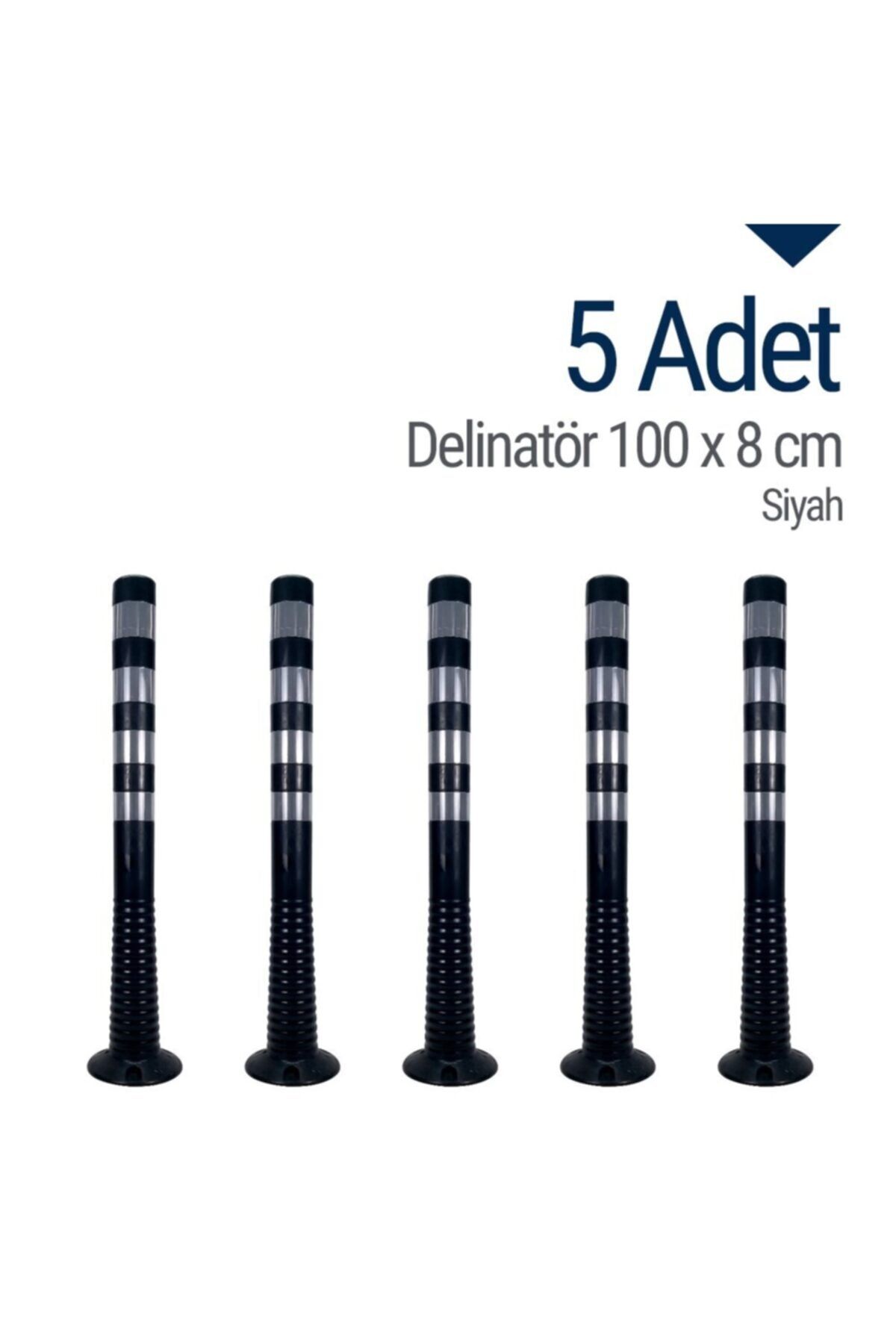 İleri Trafik Delinatör 100 X 8 Cm Siyah 5 Adet, Esnek Duba