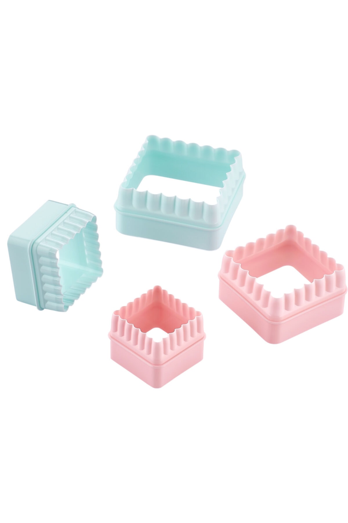 Sun Plastik Square Shaped, Kare Şekilli Tek Taraflı Kurabiye Kalıbı, Hamur Kesici